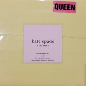 KATE SPADE QUEEN SHEETS BEDDING - WESTON - YELLOW